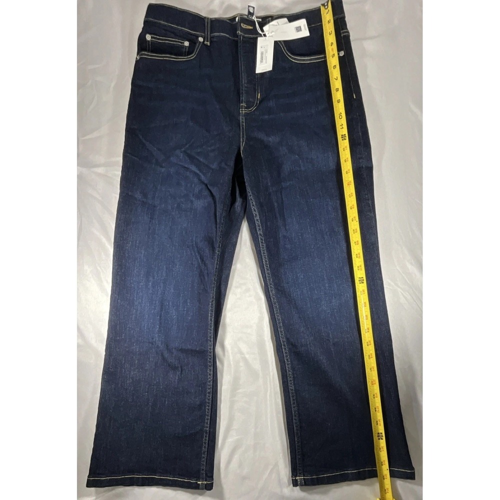 Spanx Bootcut Jeans Dark Wash Denim Stretch 5-Pocket Button Zip Women's 18